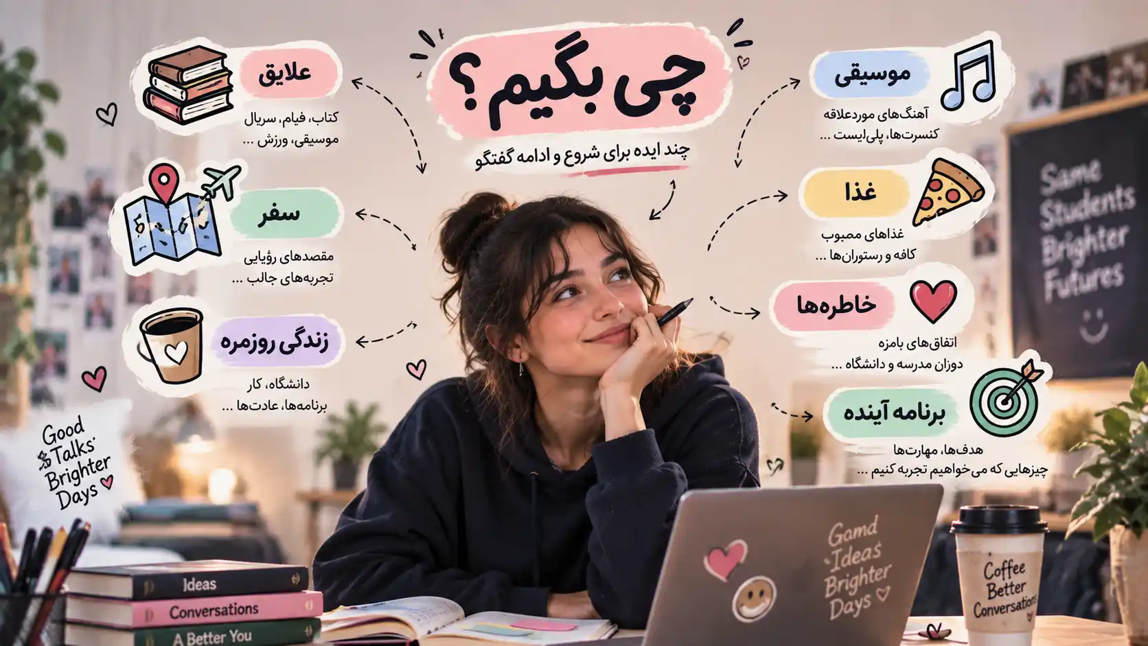 راه‌های پیدا کردن موضوع وقتی در چت حرف کم می‌آوریم